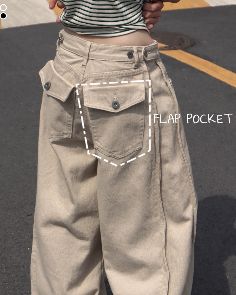 タック入りスリットポケットワイドパンツ | ファッション通販サイト NUGU