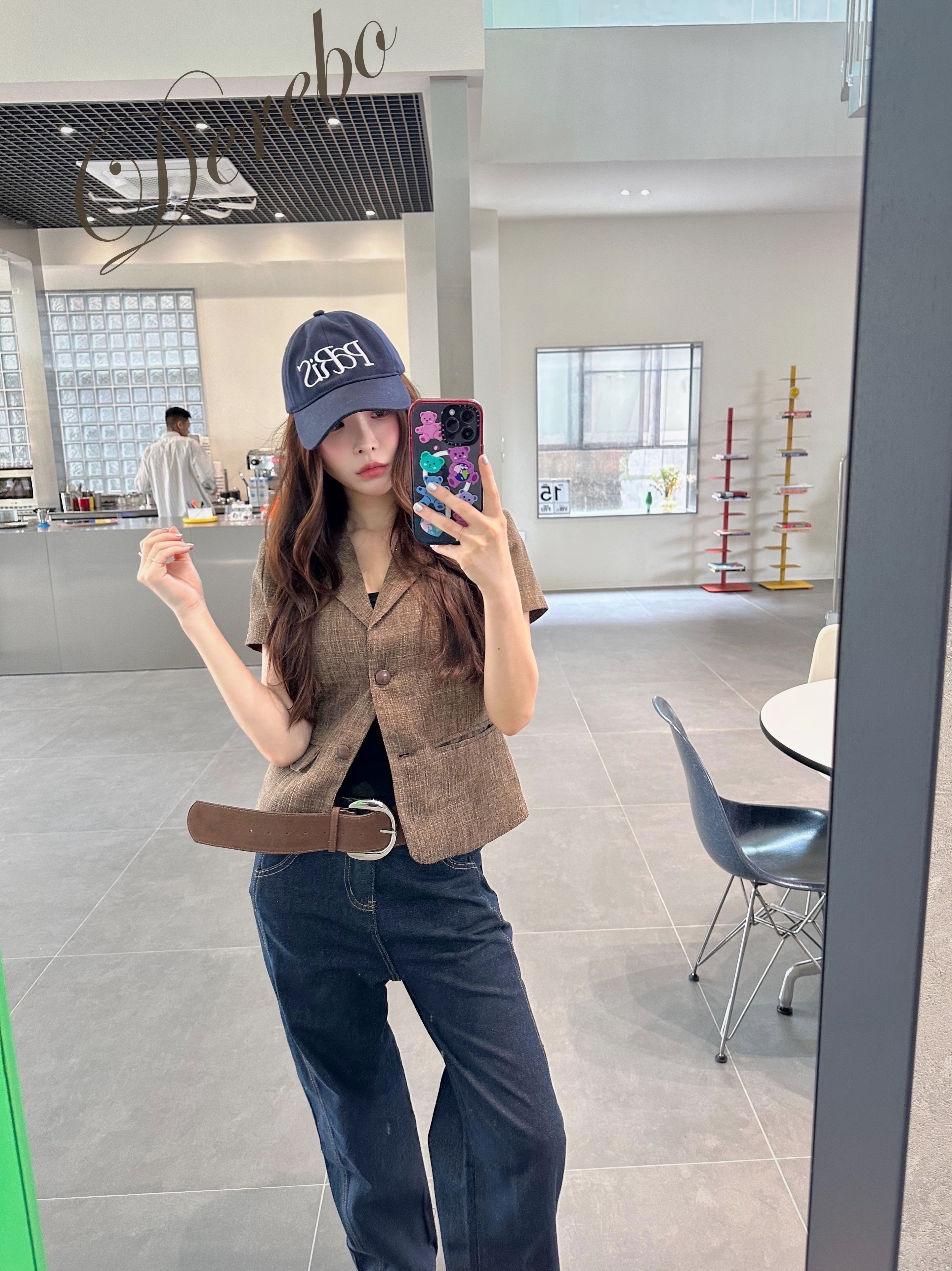 超美品 MIESROHE ブラウン 半袖テーラードジャケット Sサイズ 超美品 MIESROHE ブラウン 半袖テーラードジャケット Sサイズ