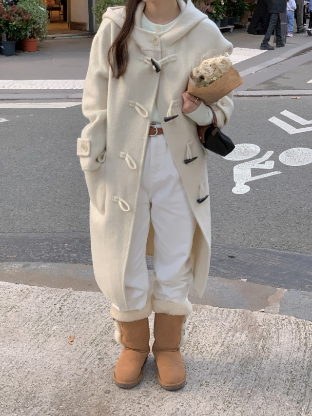 original]オーバーサイズロングハンドメイドダッフルコート