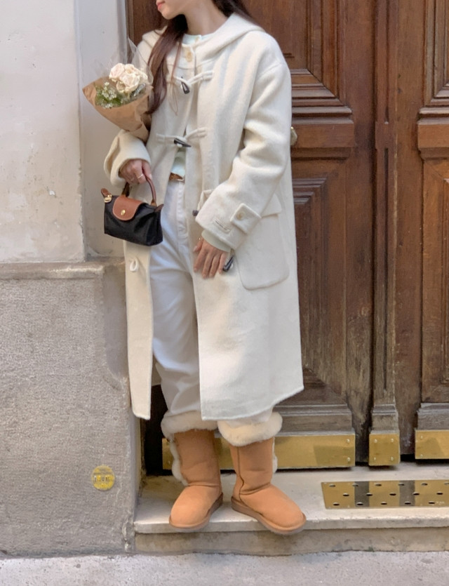 original]オーバーサイズロングハンドメイドダッフルコート