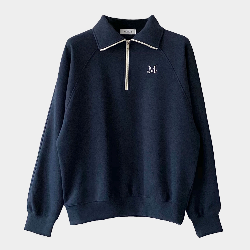 ★MUCENT★ SIGNATURE HALF ZIPUP NECK MTM MAN Deep navy Oliv MUCENT SIGNATURE HALF ZIP-UP NECK MTM DEEP NAVY (MAN