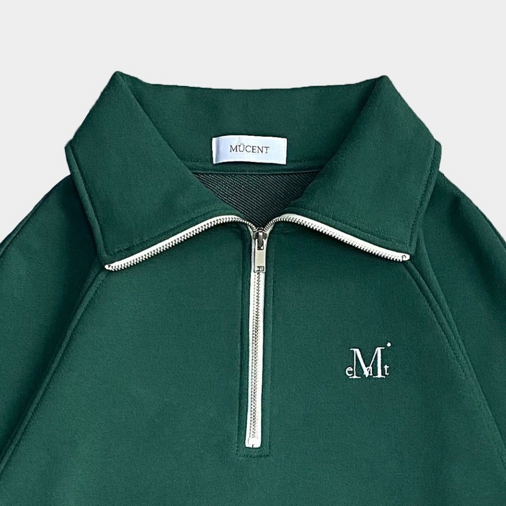 ★MUCENT★ SIGNATURE HALF ZIPUP NECK MTM MAN Deep navy Oliv MUCENT SIGNATURE HALF ZIP-UP NECK MTM DEEP NAVY (MAN