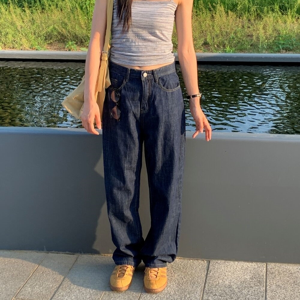 ストレート夏デニムパンツ1color