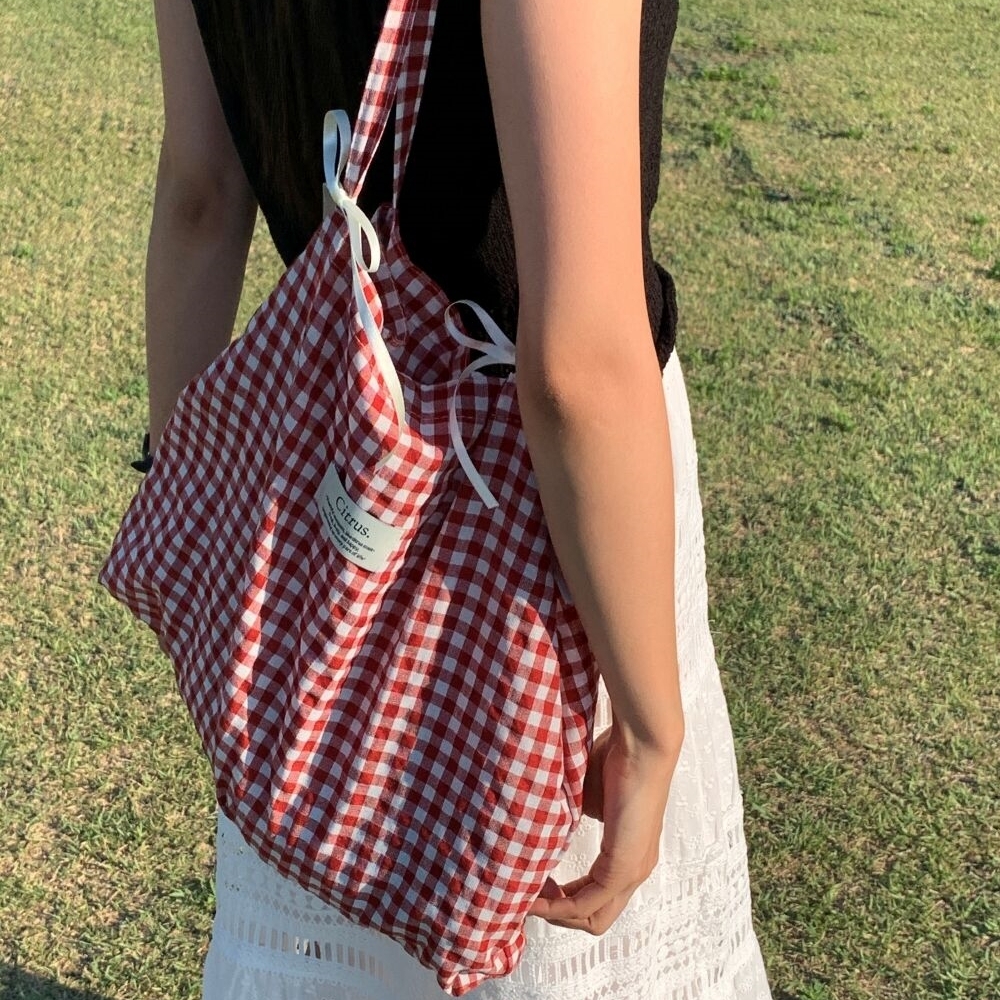 チェックステッチショルダーバッグ2color