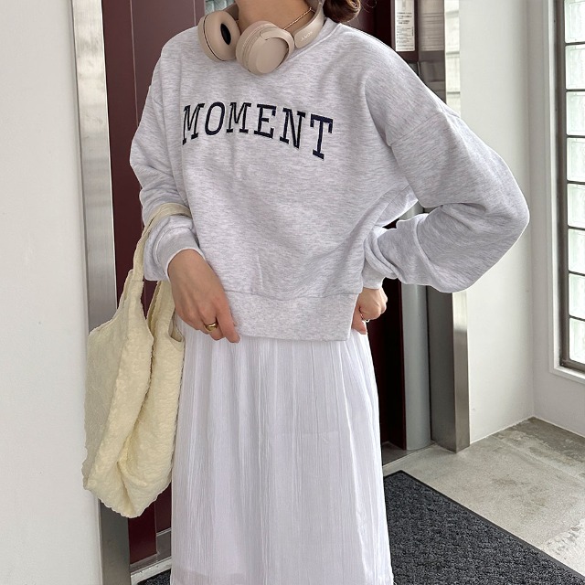 MOMENT刺繍スウェット | ファッション通販サイト NUGU