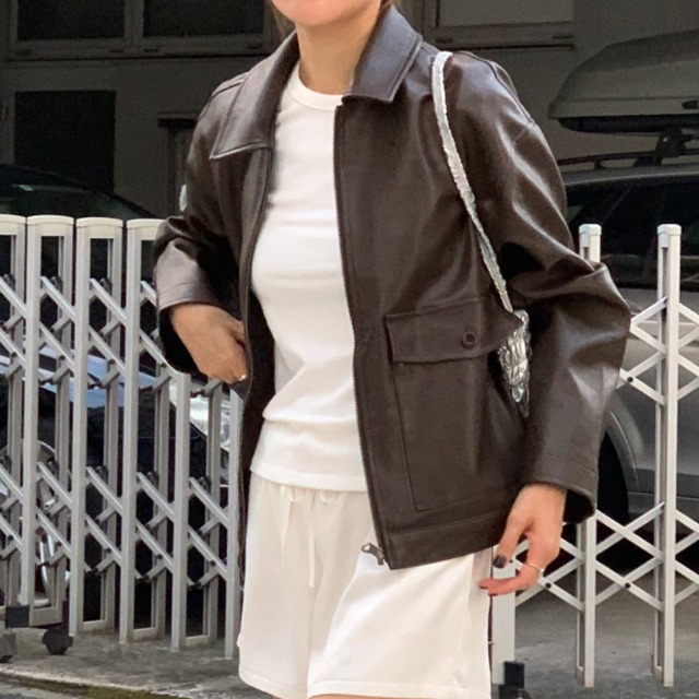 original] アンバックウォッシングレザージャケット