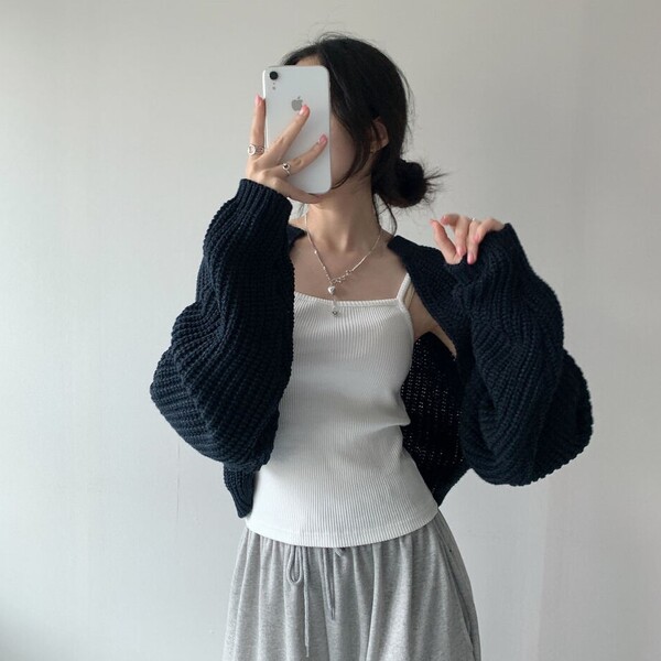 7color) メランジ ニット ボレロ | ファッション通販サイト NUGU