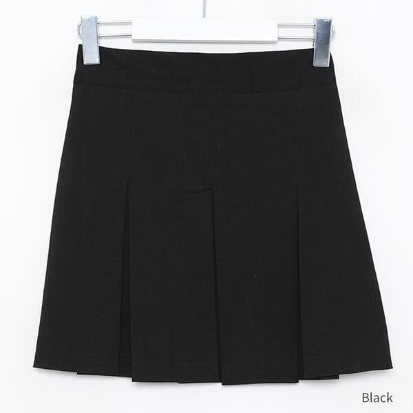 BLACKUP ローリーズプリーツミディスカート Black Blackup