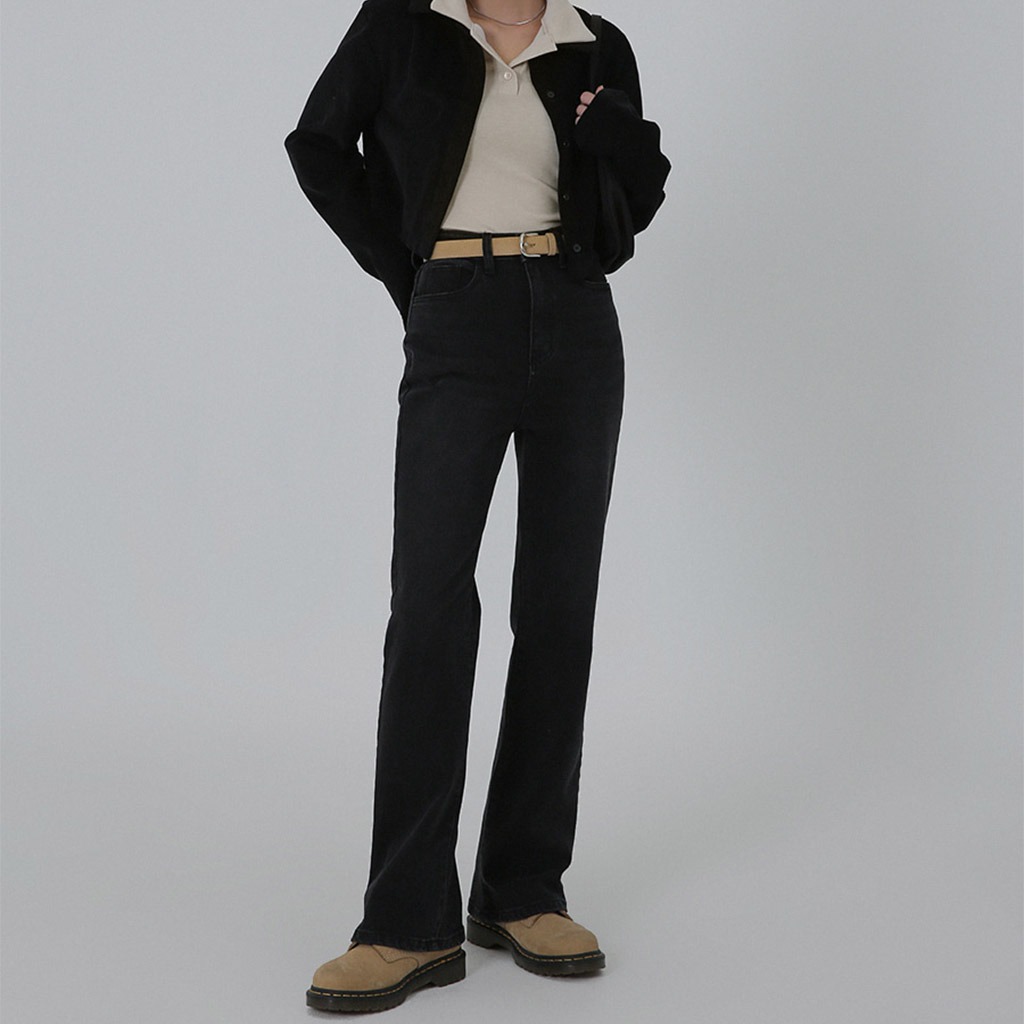 [original] Slim Black Bootcut Jeans