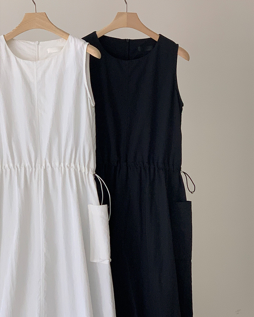 美品】CABAN ブルー キャミワンピース ドローストリング 美品】CABAN