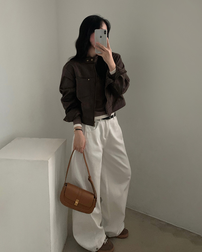 nude vintage クロシェット　トップス スエードクロップトジャケット | ファッション通販サイト NUGU