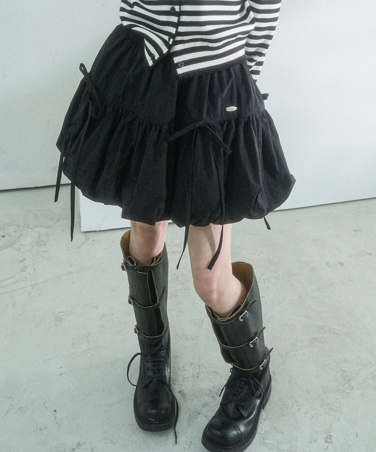 Ribbon cancan lace skirt - BLACK | ファッション通販サイト NUGU