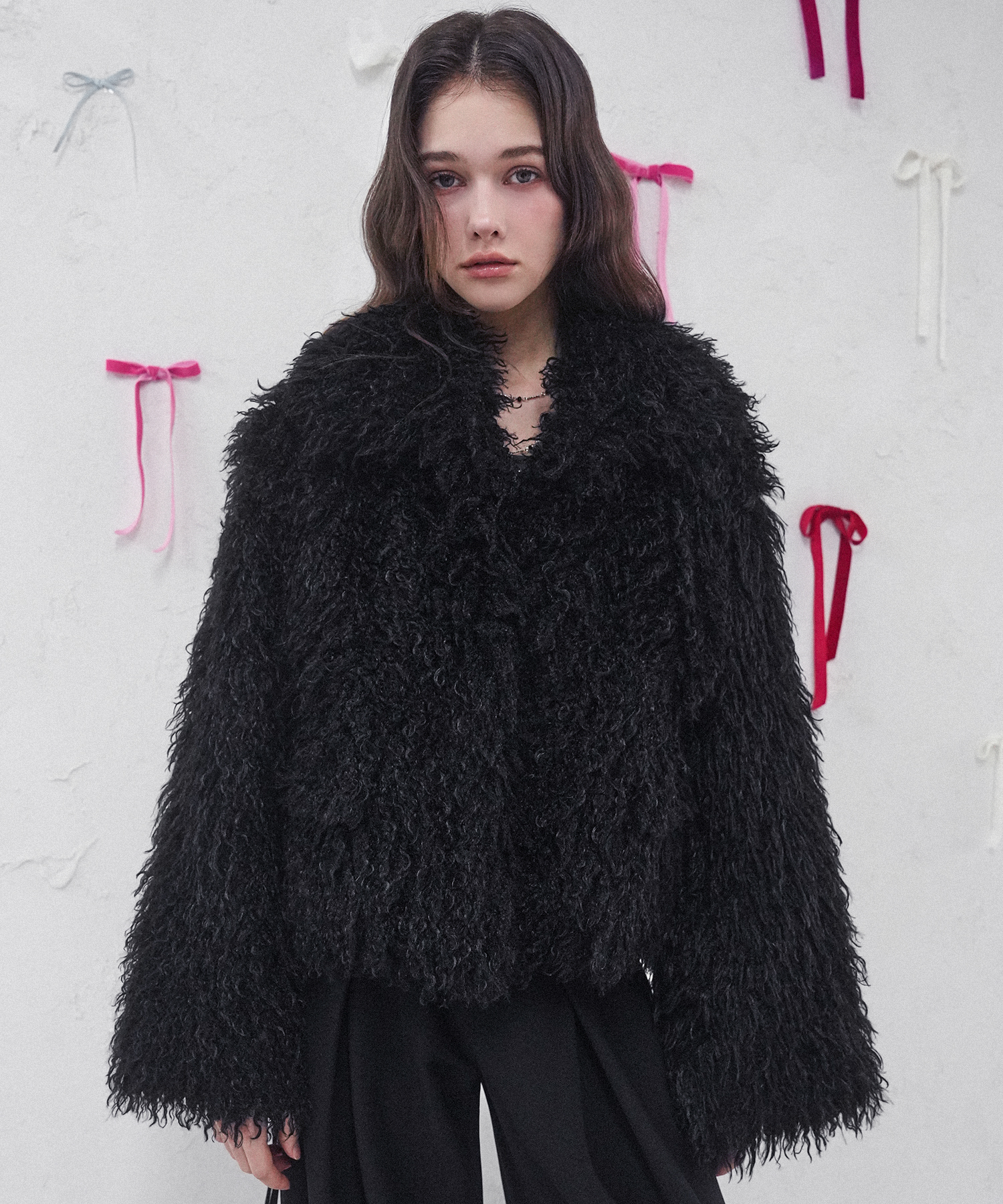 Misty Hairy Jacket BLACK