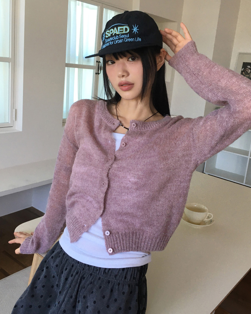 11color) (WOOL 20) アルパカウールニットラウンドカーディガン