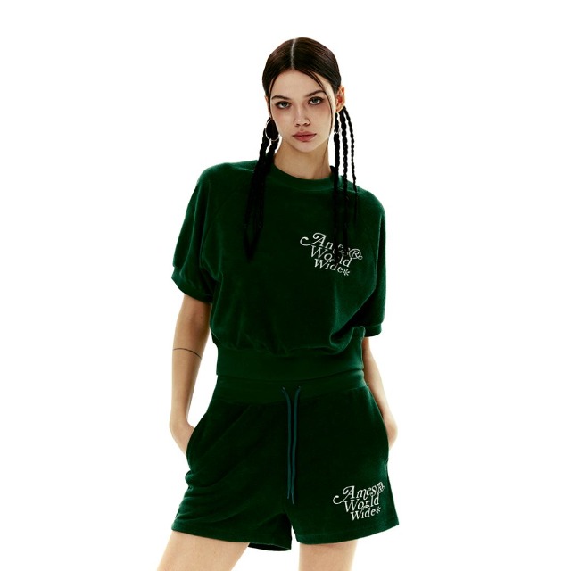 [単独最安値]TERRY SIGNATURE LOGO CROP TEE GREEN