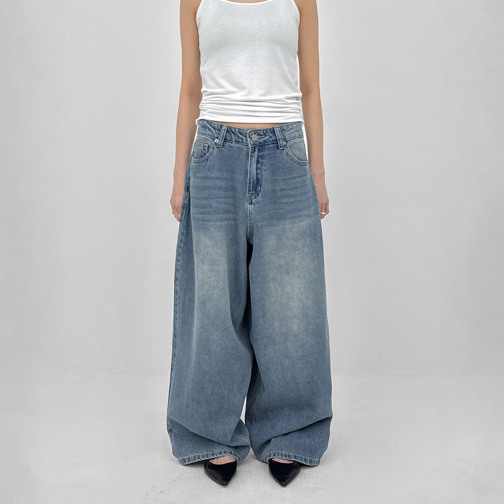 スイケワンタッチワイドデニムパンツ | ファッション通販サイト NUGU