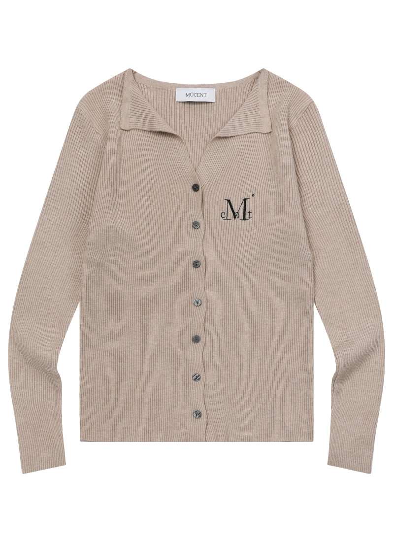 KARIN OPEN COLLAR-NECK CARDIGAN (3COLOR)