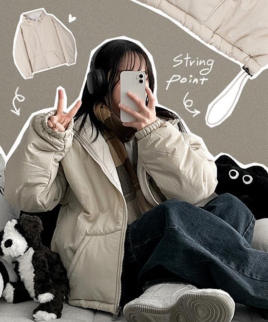 ハイネックフード付きパファーダウン | ファッション通販サイト NUGU