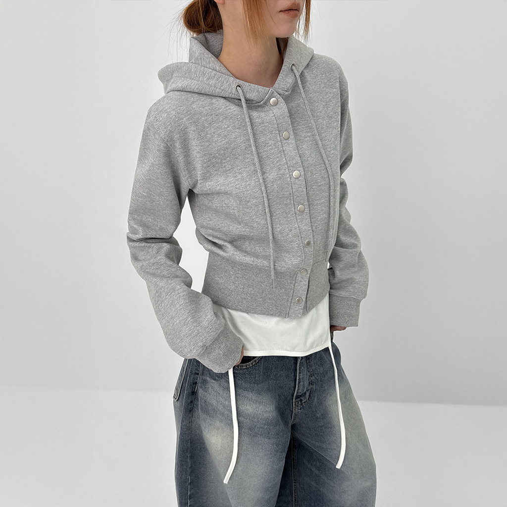 [original] コットン スナップ フード ジャンパー