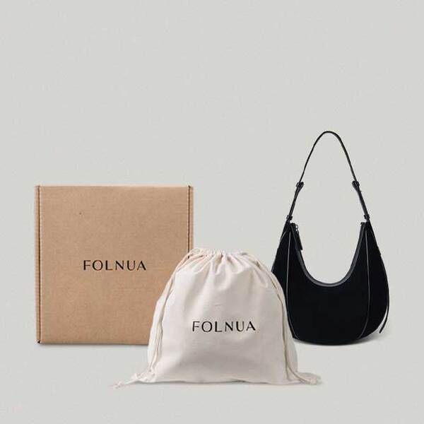 FOLNUA OVAL BAG BLACK - SUEDE | ファッション通販サイト NUGU