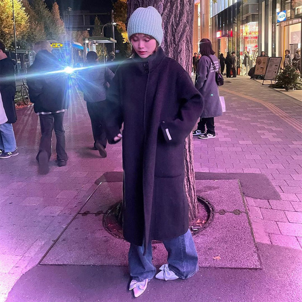 ☆最終値下げ☆美品 ebure のけぞり ダッフルコート ブラック 38 