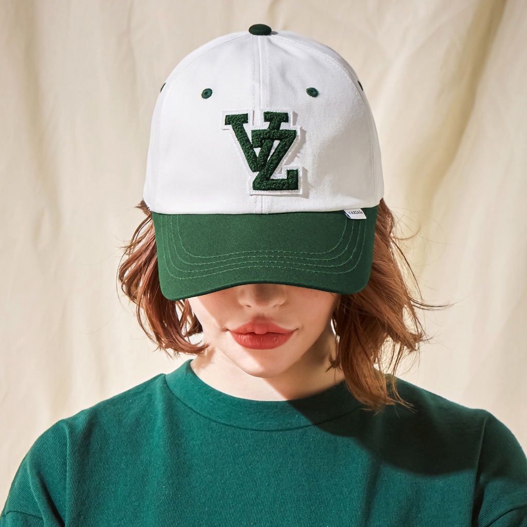 ★VARZAR★ VZ applique two-tone overfit ball cap blue VZ Applique Twotone Over Fit Ball Cap Blue - VARZAR | 60