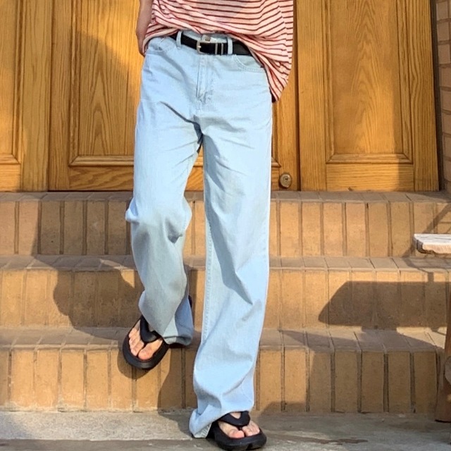 Semiwide setup denim pants (3color) | ファッション通販サイト