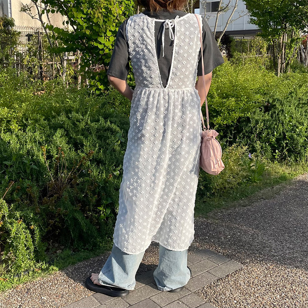 tricot COMME des GARÇONS シースルーキャミワンピース フラワーパターンシースルーキャミワンピース | ファッション