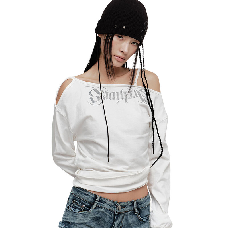 ASHA DRAPED SWEATSHIRT (WHITE)