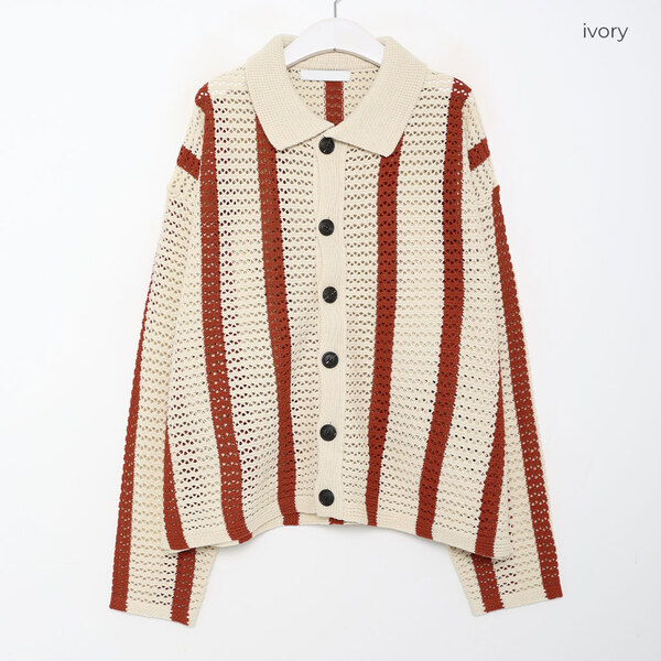 ストライプカラーカーディガン | ファッション通販サイト NUGU