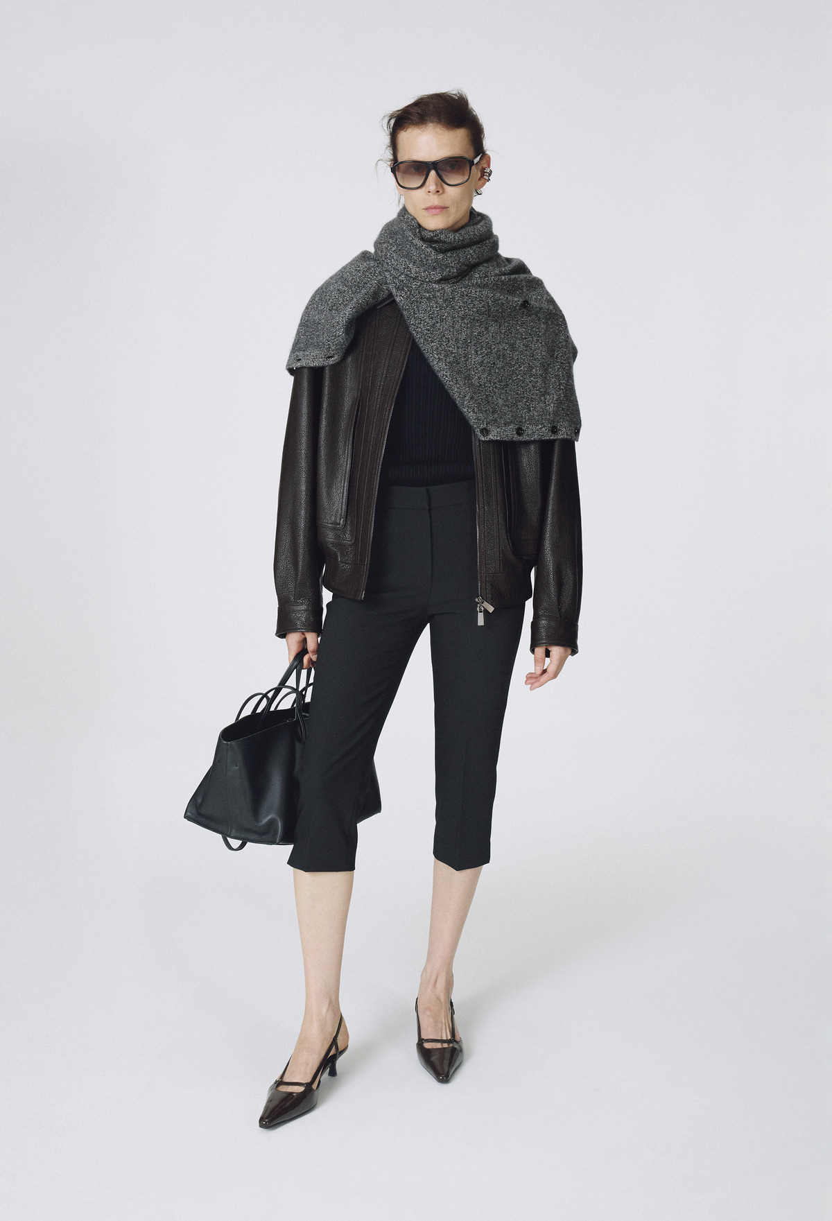 Prime Real Lamb Leather Jumper - Dark Brown | ファッション通販