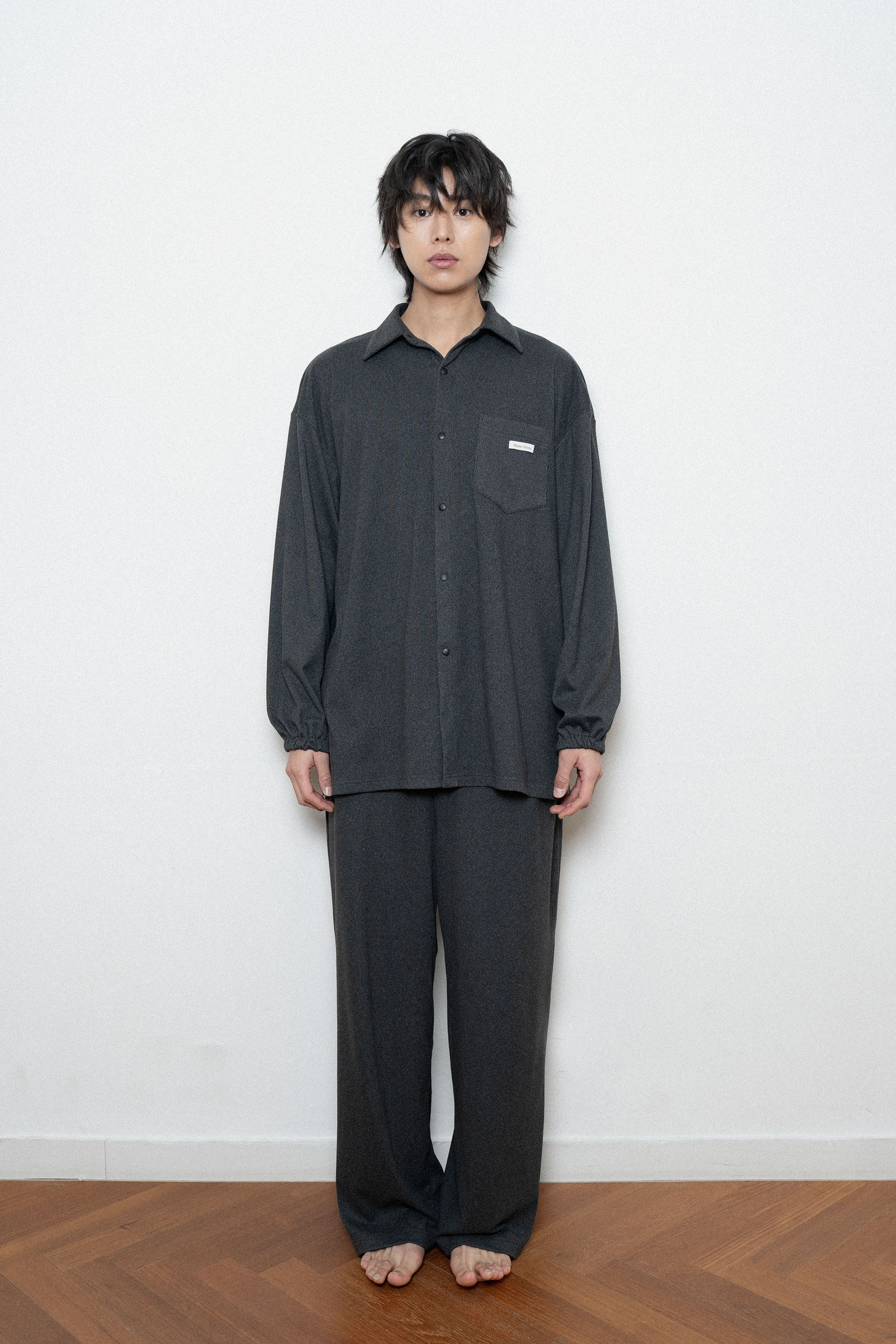 (Unisex) cozy moon pajama set (black)