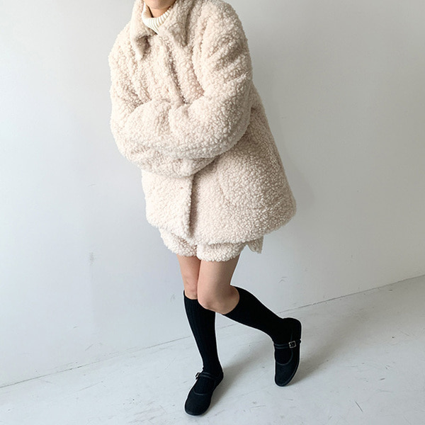 アイボリー ボアジャケット nugu ボアジャケット | ファッション通販サイト NUGU