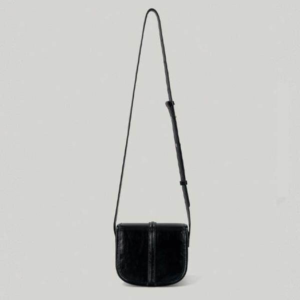 FOLNUA CLASSIC LOGO MINI POCHE BAG BLACK - CRINKLE