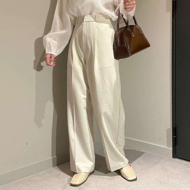 [秋再入荷]ハイウェストワイドスラックス