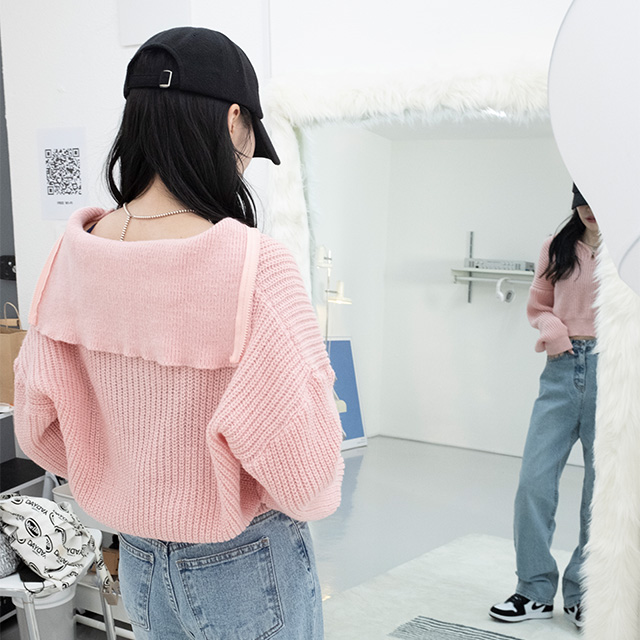 ハーフジップパステルニット | ファッション通販サイト NUGU