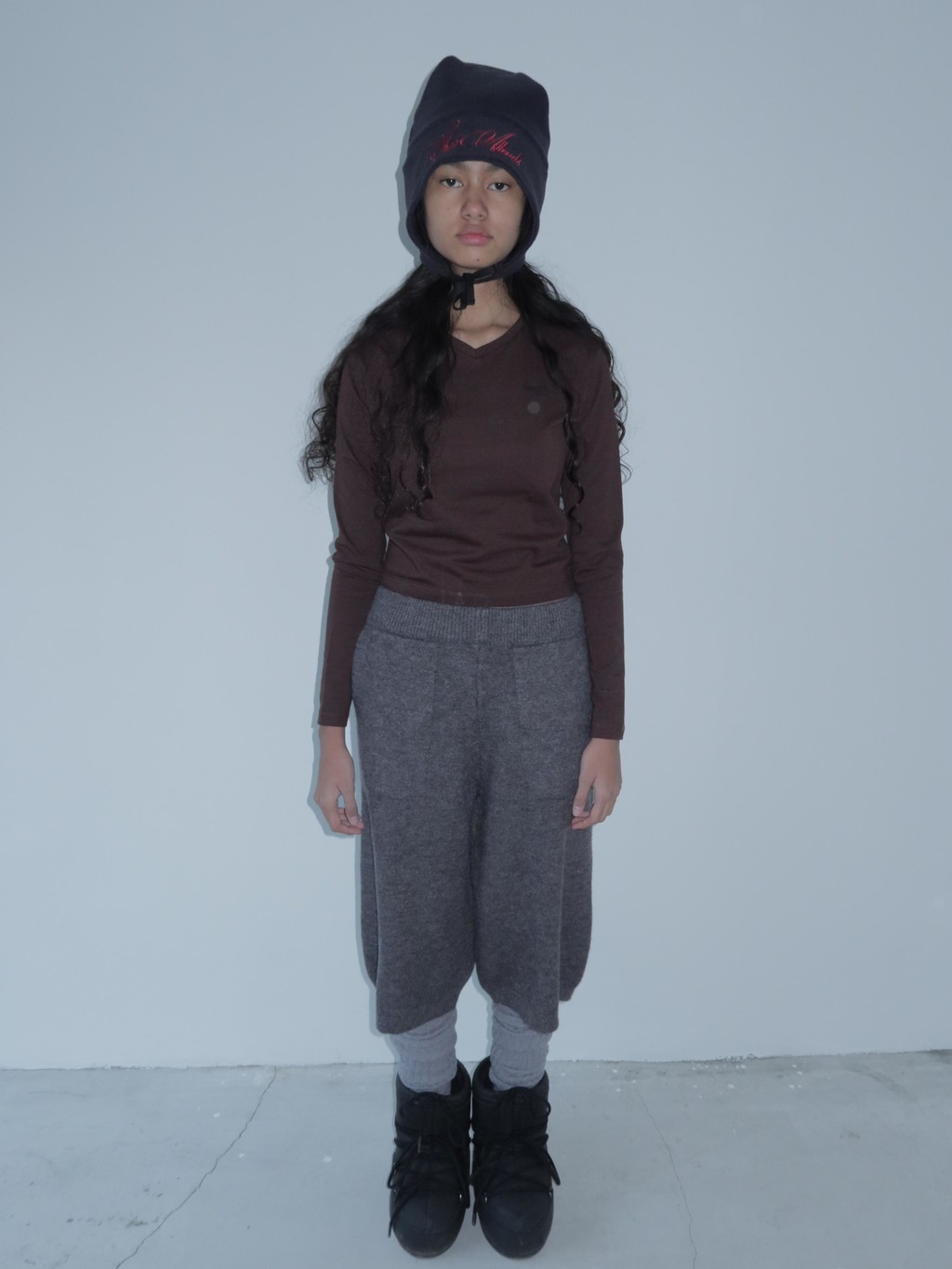 Attends girls tee shirt(brown)