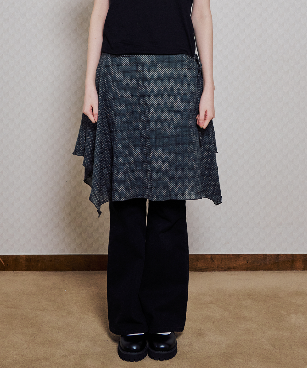 ★25SS新作★ITZAVIBE★RED CHECK LAYERED WRAP SHORT SKIRT カテゴリー | ファッション通販サイト NUGU