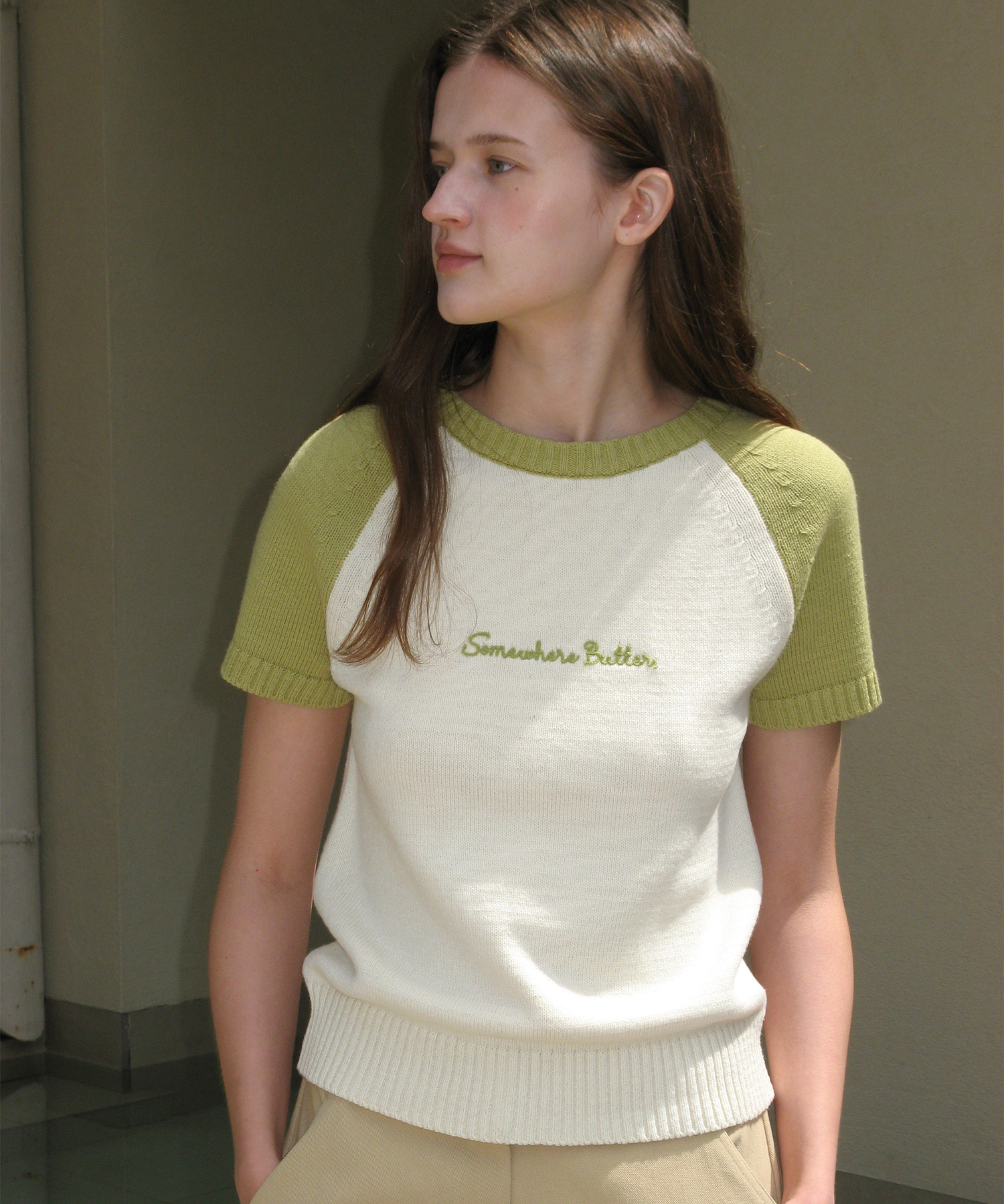 Casual Mini Letter Knit - Olive