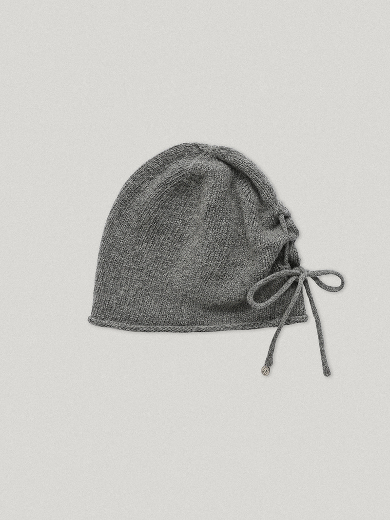 Pollu Wholegarment Knit Hat Gray