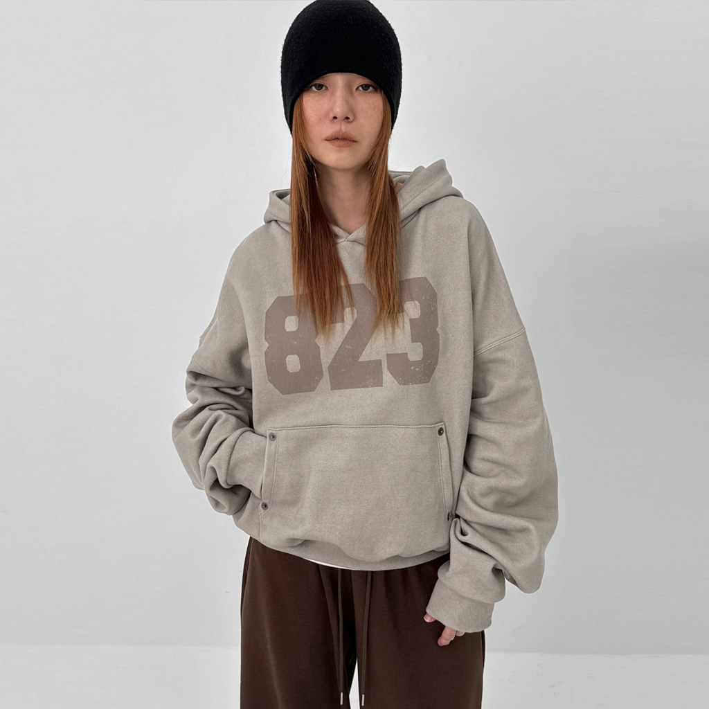 フリース プリント パーカー