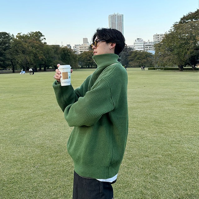 【PGG】新品　サイズ1 ポリエステルヤーン 半袖ハーフジップニット ハーフジップ胸刺繍配色半袖ニット｜INGNI(イング) 公式通販