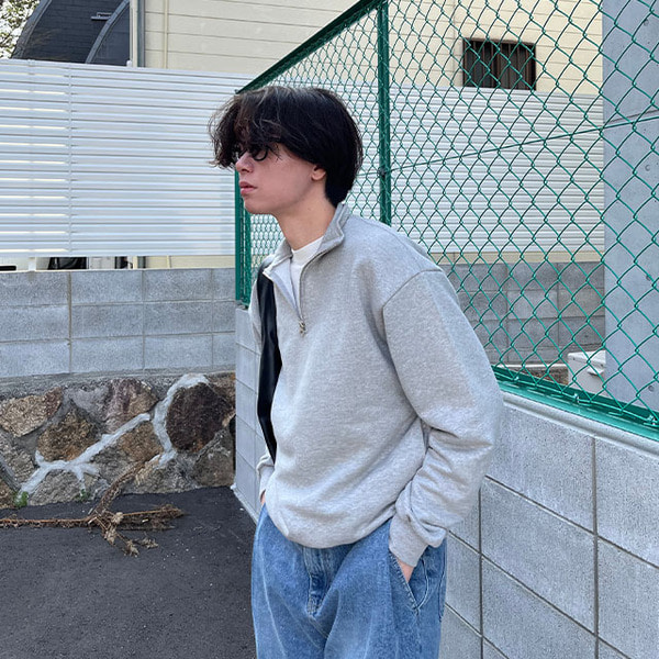 ハーフジップスウェットシャツ | ファッション通販サイト NUGU