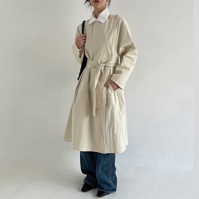 ロングコート INED アンゴラ68% キュプラ100% レディース ホワイト アンゴラウール コンバーチブルロングコート（0115WE06