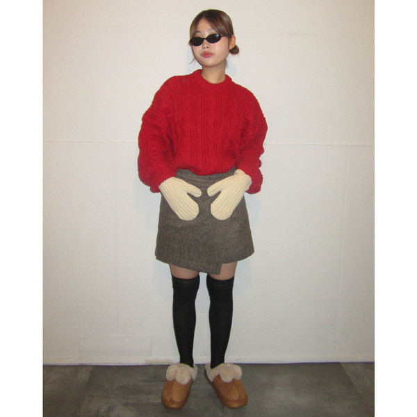 【関税込み】Kijun グリーン Military ラップ ミニスカート Heather スカート Winter ラップミニスカート 144348 : ZOZOTOWN