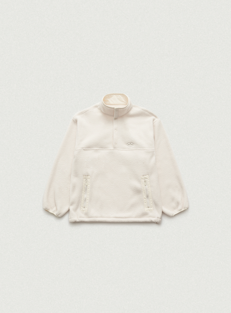 Influencer pick] Lappy Fleece Half-Snap Pullover - Ivory