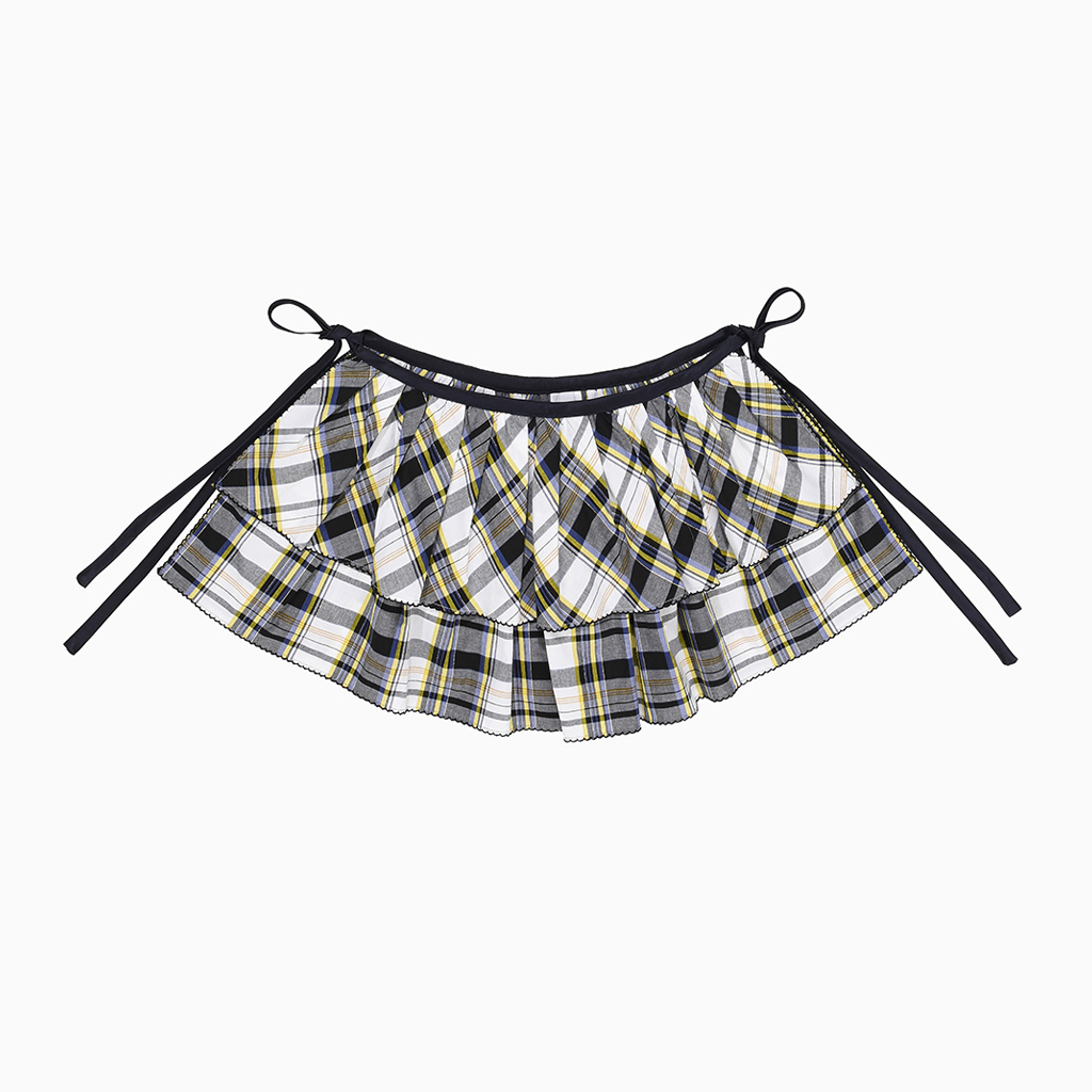 ◇OHESHIO◇ CHECK WRAP SKIRT NAVY MUSINSA | OHESHIO CHECK WRAP SKIRT, NAVY
