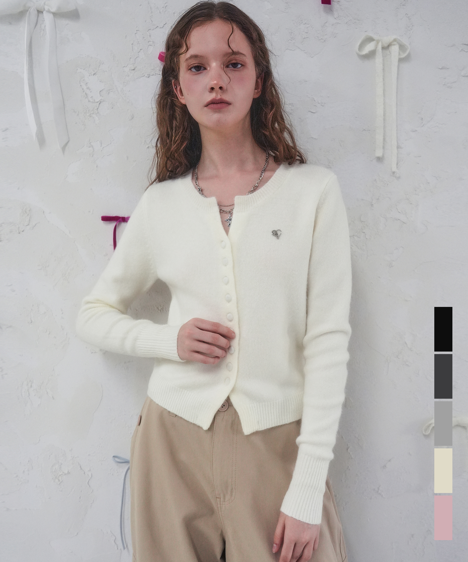 Elan Round Button Knit CD_5Colors