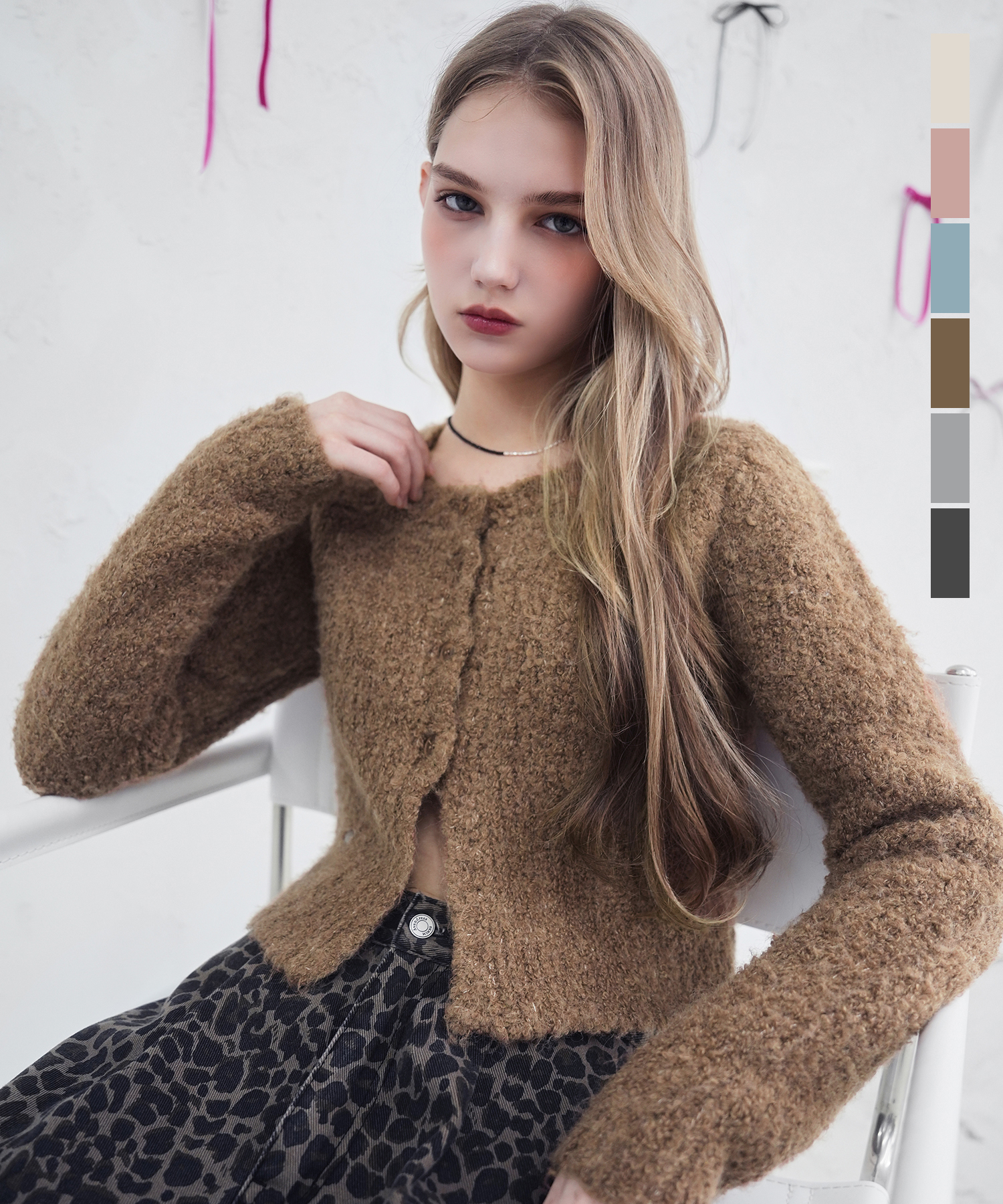 La Pong Crop Cardigan_6Colors