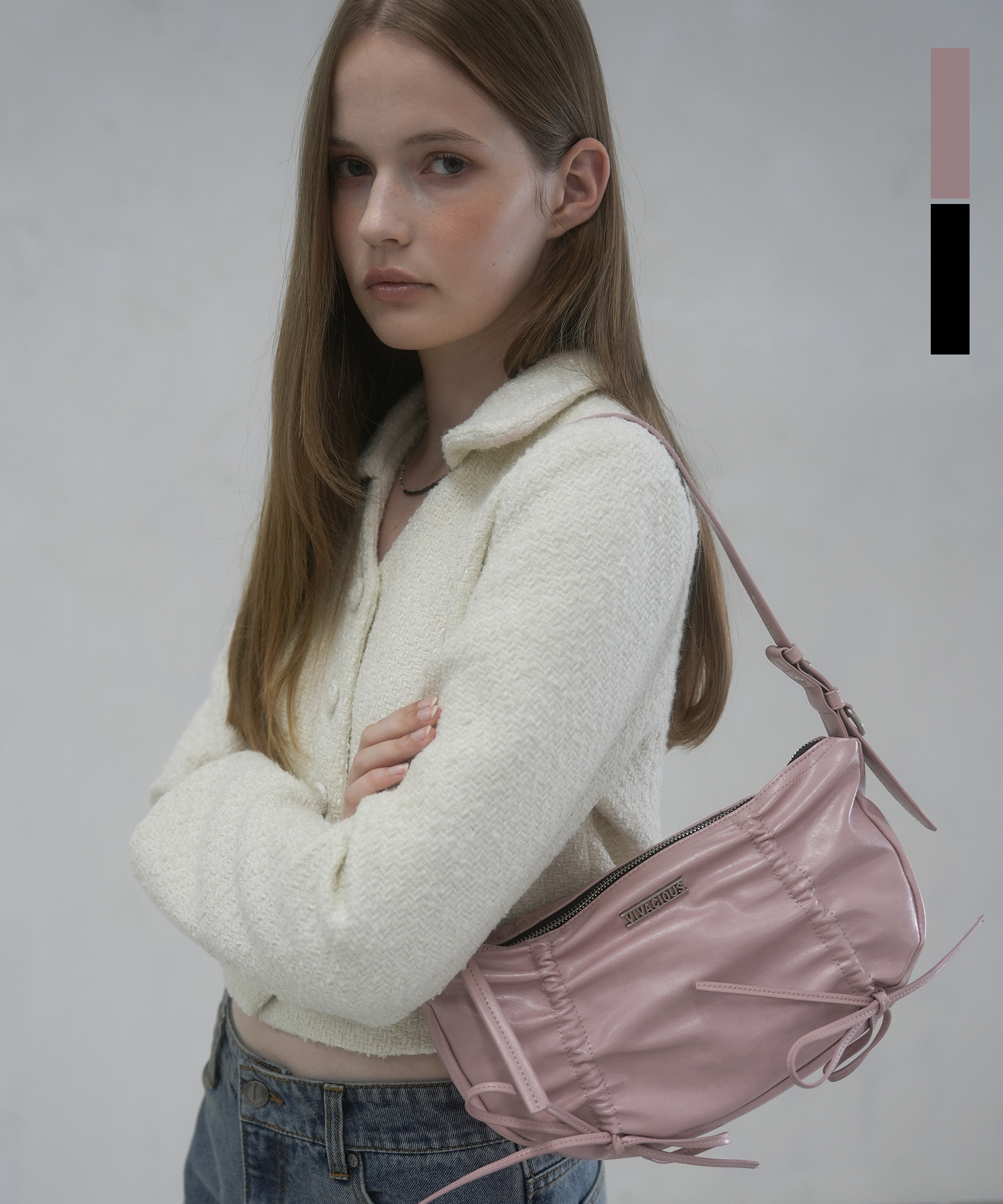 ショルダーバッグ・ポシェット ^LEATHERY^ Plump Heart Keyring Shoulder Bag IVORY LRBG4306IV Plump Heart Keyring Shoulder-Bag [IVORY] | ファッション通販